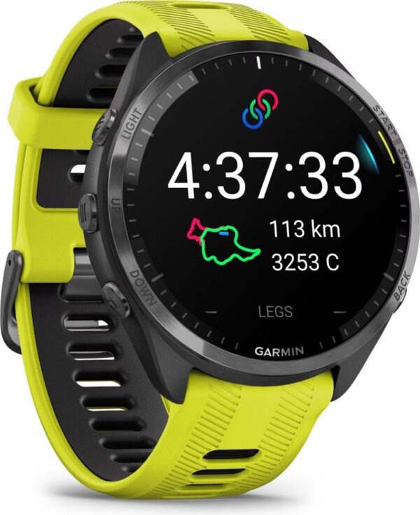 Montre GPS Garmin Forerunner 965 Noir Jaune Vif – Image 3