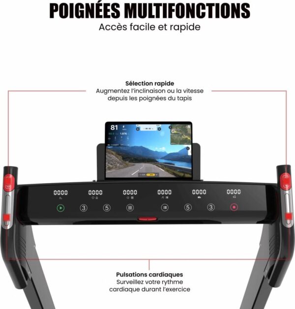 Tapis de course connecté - 14km/h - CARE - CT-962 - KINOMAP – Image 3