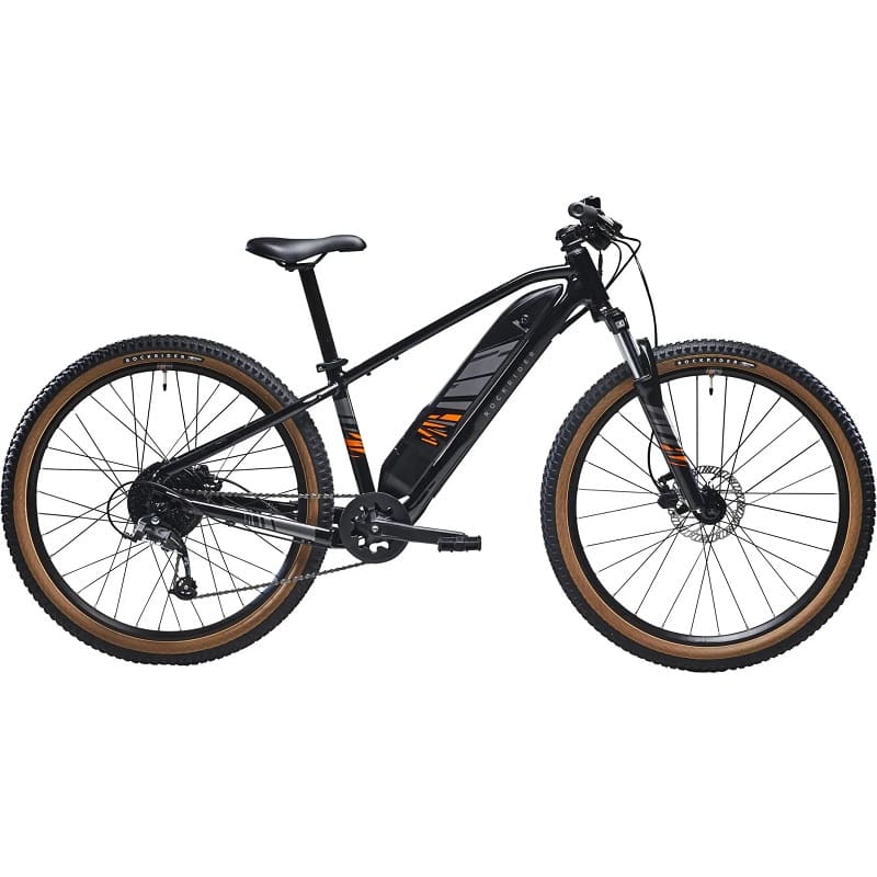 VTT Electrique Semi-rigide Rockrider E ST 500 26" 9-12 ans Noir