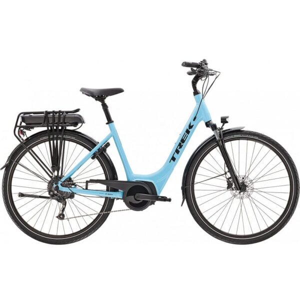 Vélo de Ville Électrique Trek Verve+ 2 Lowstep Bosch 300Wh Shimano Altus 9V Azure – Image 12